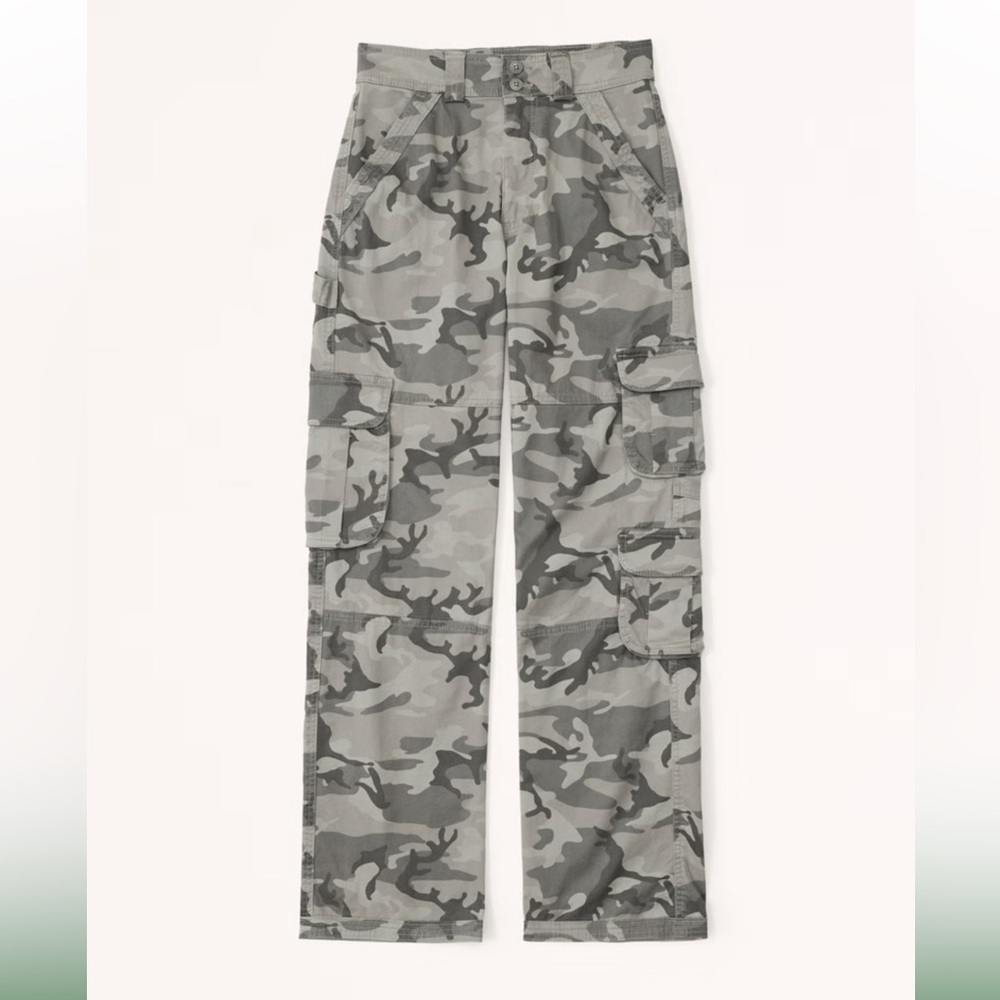 ABERCROMBIE Relaxed Cargo Pants Camo Sz 27